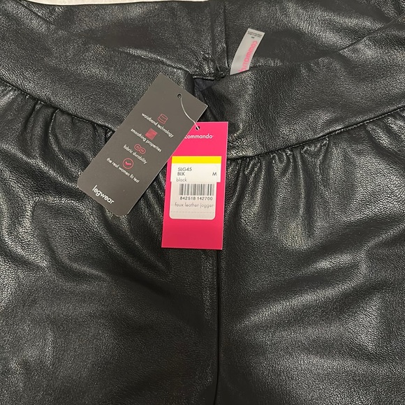 Commando Pants - Commando faux leather joggers. Size medium